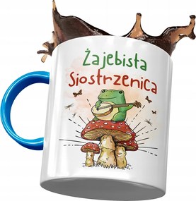 Kék Bögre Unokahúgnak Születésnap Ajándék Nyomtatott Fotóval