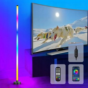 Magas Led Rgb Álló Sarok Álló Éjjeli Lámpa 120CM Távirányító