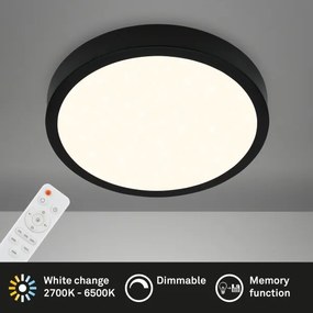 Briloner 3704-015- LED Dimmelhető mennyezeti lámpa RUNA LED/22W/230V fekete +  távirányító