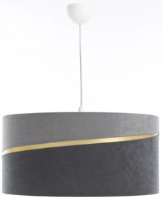 Csillár zsinóron SWING 1xE27/60W/230V szürke/arany