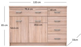 Komód Tianna (szonoma tölgy). 1053304