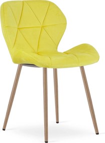 Étkezőszék MANGO VELVET, sárga