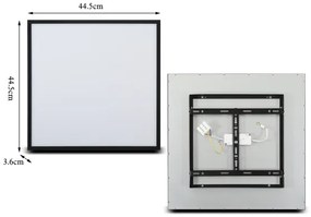 Brilagi - LED Mennyezeti lámpa SLIMFRAME LED/36W/230V 45x45 cm fekete