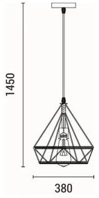 Csillár zsinóron FLARE 1xE27/15W/230V bézs