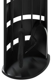 5 darabos acél kandallószerszám-készlet 23 x 15 x 66 cm