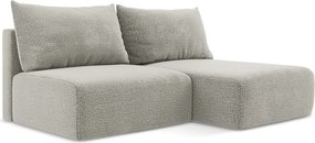 Világosszürke kinyitható-tárolóhelyes sarokkanapé (jobb oldali) Kalena – Makamii