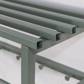 Zöld-szürke fém fali fogas polccal Rizzoli – Spinder Design
