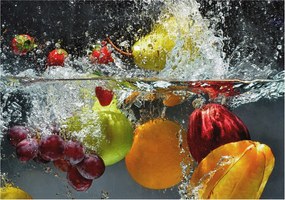 Fotótapéta Flizelin Tapéta Hálószobába és Nappaliba Gyümölcsök a vízben 312x219