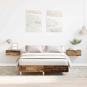 antik fa szerelt fa ágykeret matrac nélkül 135x190 cm