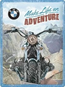 Fém tábla BMW - Make Life an Adventure, (30 x 40 cm)