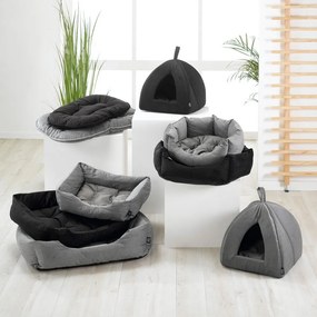 Fekete fekhely kutyáknak ø 60 cm – Love Story