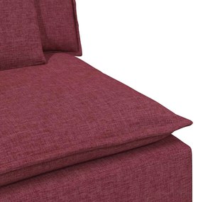 borvörös moduláris kanapé középső modul párnákkal 100 cm