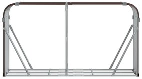 vidaXL barna horganyzott acél rönktartó 180x45x100 cm