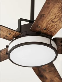 Lucci air 213175 - LED Mennyezeti ventilátor LOUISVILLE 1xGX53/18W/230V barna + távirányító