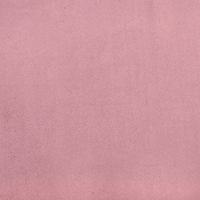 rózsaszín bársony ágykeret fejtámlával matrac nélkül 120x200 cm