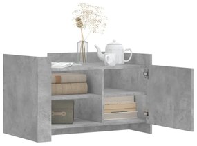 betonszürke szerelt fa dohányzóasztal 80 x 50 x 50 cm