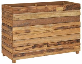 újrahasznosított tíkfa és acél magaságyás 100 x 40 x 72 cm
