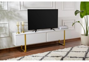 TV szekrény Serenity - Fehér, Arany