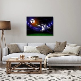 A kép egy futballista egy ugrás (üvegen) (70x50 cm)