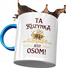 Kék Bögre Unokatestvérnek Születésnapra Ajándék Nyomtatott Fotóval