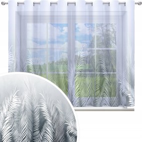 Függöny Kész 300x150 Fátyol Festett Levelek Mintás 193