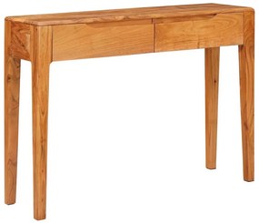 vidaXL Konzolasztal fiókkal Barna 110 x 30 x 80 cm Tömör Akácfa