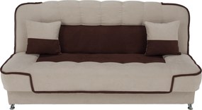 Kinyitható dívány, bézs/barna, PERSI
