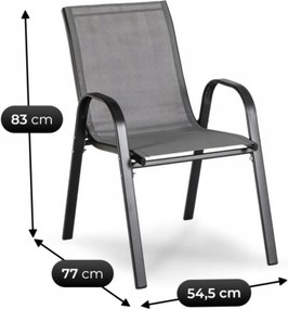 Kerti bútor szett szürke színben – MINNESOTA