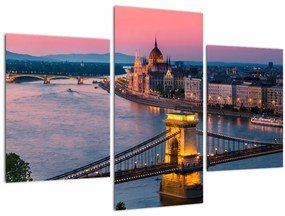 Kép - panoráma a városra, Budapest, Magyarország (90x60 cm)