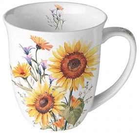 Napraforgó virágos porcelán bögre Sunflowers