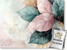 Fotótapéta Flizelina Pasztell Színes Levelek Boho Glamour 104x70,5 ragasztó