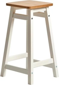 Caya fehér bárasztal 2 db székkel, tömör borovi fenyőből - Marckeric