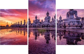 Kép - Buddhák naplementekor (90x60 cm)