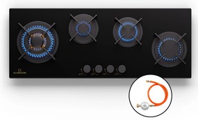 Klarstein Goldflame 4 Slim, gáz főzőlap, 4 égő, önálló, földgáz/propán, rozsdamentes acél