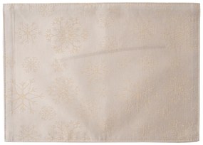 Hópelyhek vízálló karácsonyi tányéralátét, arany, 32 x 45 cm