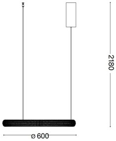 Ideal Lux - LED Csillár zsinóron MIRACLE LED/37W/230V átm. 60 cm CRI 90 matt króm