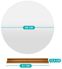 60 cm-es, LED-es fürdőszobai tükör