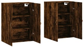 2 db füstös tölgy színű faliszekrény 69,5 x 34 x 90 cm