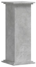 betonszürke szerelt fa növényállvány 33 x 33 x 80 cm