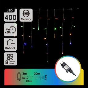 Aigostar - LED kültéri karácsonyi fényfüzér 400xLED/8 funkciós 23x0,6m IP44 többszínű