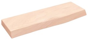 kezeletlen tömör tölgyfa fali polc 60x20x4 cm