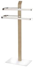 WENKO 20396100 - SAMONA törölközőtartó, 40,5x79,5 cm, fényes króm/barna