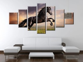 Gario Vászonkép Eros fekete ló - 7 részes Méret: 210 x 100 cm