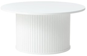 Fehér kerek dohányzóasztal Nola – Unique Furniture