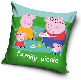 Peppa Malac Picnic Párnahuzat 40x40 cm Velúr