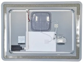 Viva AURA fürdőszoba tükör - érintőkapcsolós - páramenetesítős - órával - LED - FEKVŐ - 100 x 70 cm