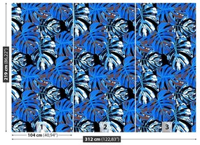 Fotótapéta kék levelek 104x70 cm