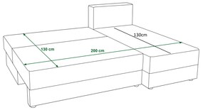 Sarok ülőgarnitúra Radiant L1 (szürke) (B). 1062206