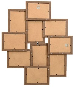 világosbarna MDF kollázs képkeret 10 db 13 x 18 cm-es képhez