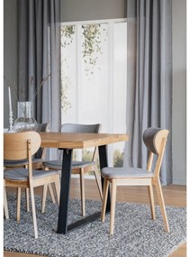Szürke-natúr színű étkezőszék szett 2 db-os Kato - Rowico